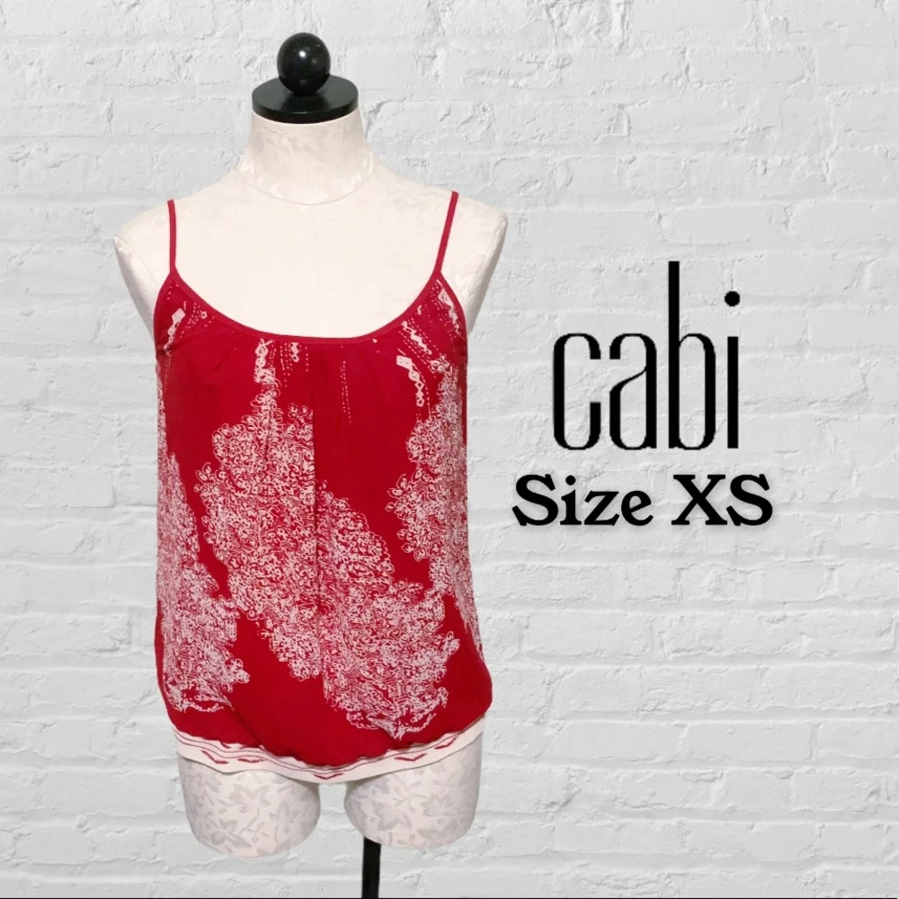CAbi #162 Red Heart of Township Printed Cami XS - Picture 2 of 14